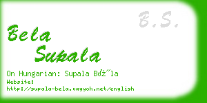 bela supala business card